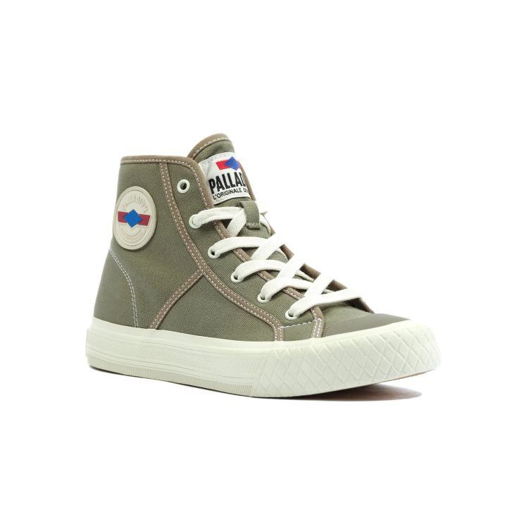 Dámské Tenisky Palladium Palla Louvel High Tops Olivy Zelené | CZ EMP-05X